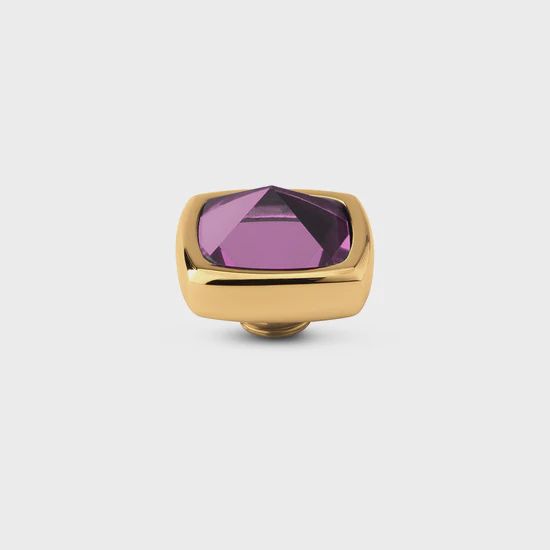 VI Boxy CZ, Color: Gold - Fuchsia