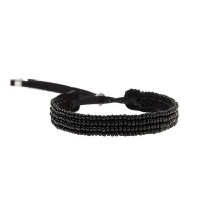 Adjustable Leather Bracelet - Black
