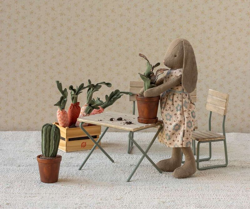 Bloempot met cactus - miniatuur