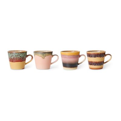 70&#39;s ceramics: Cappuccino mugs (set of 4)  Vista