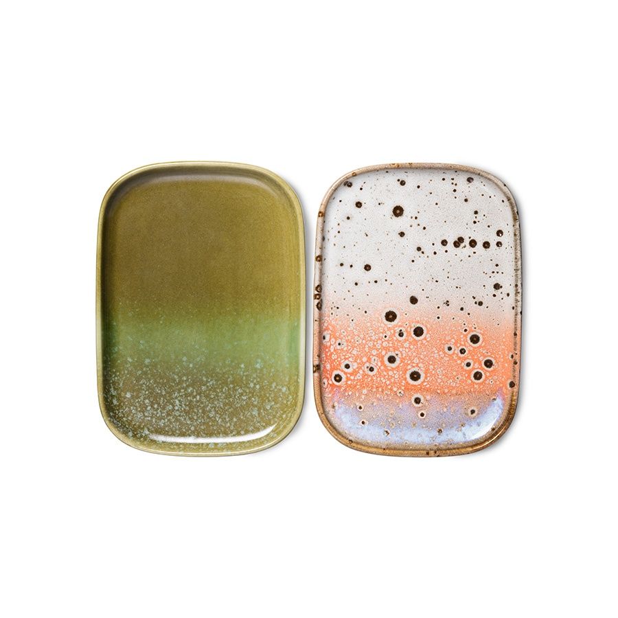 70s ceramics: small trays atlas (set of 2)