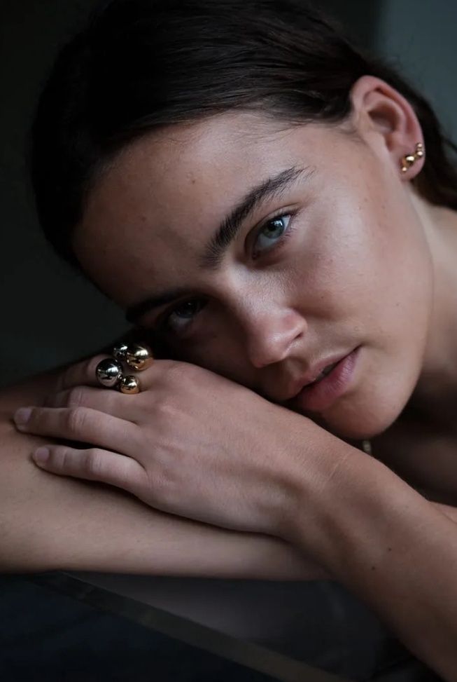 Dot Duo Ring gold plated