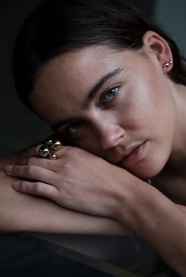 Dot Duo Ring gold plated