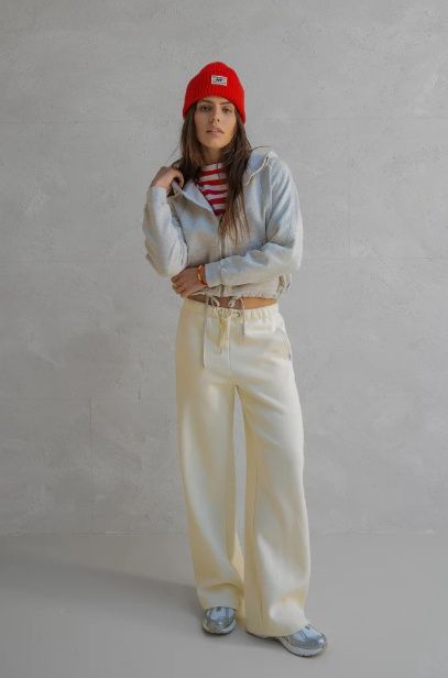 Rechte broek jogging print texas AW25