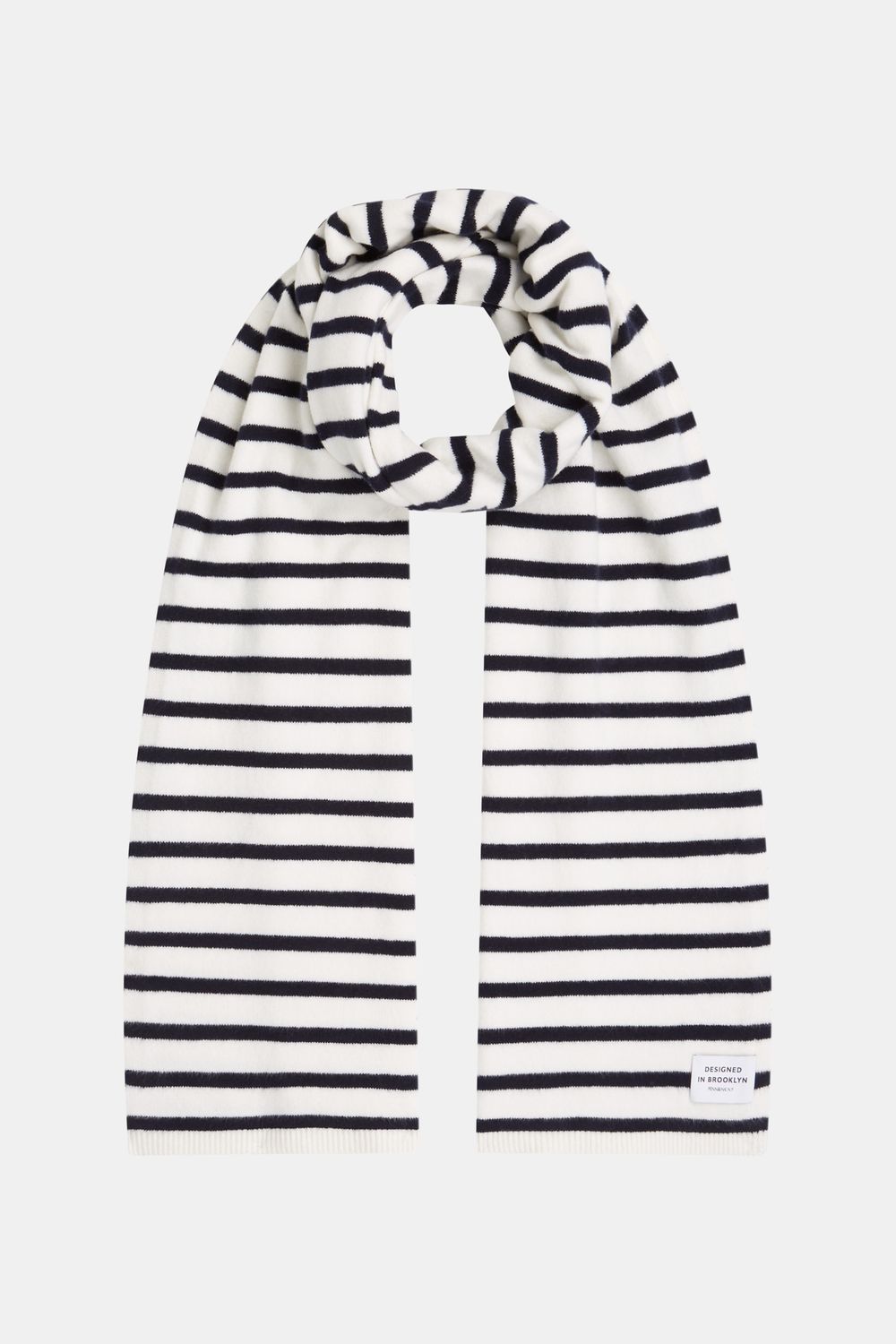 Gestreepte Sjaal AW25, Color: Ecry / Navy