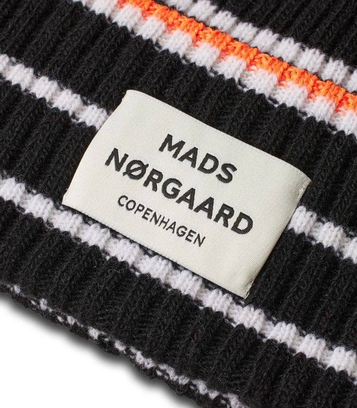 Yota Anju Stripe Beanie, Color: Black/Vanilla ice