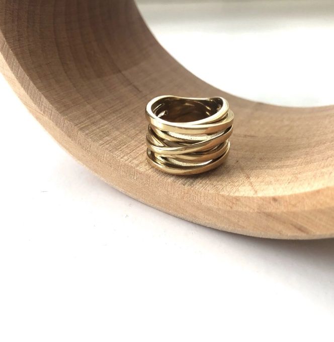 Coil Ring gold Plated, Colour: gold
