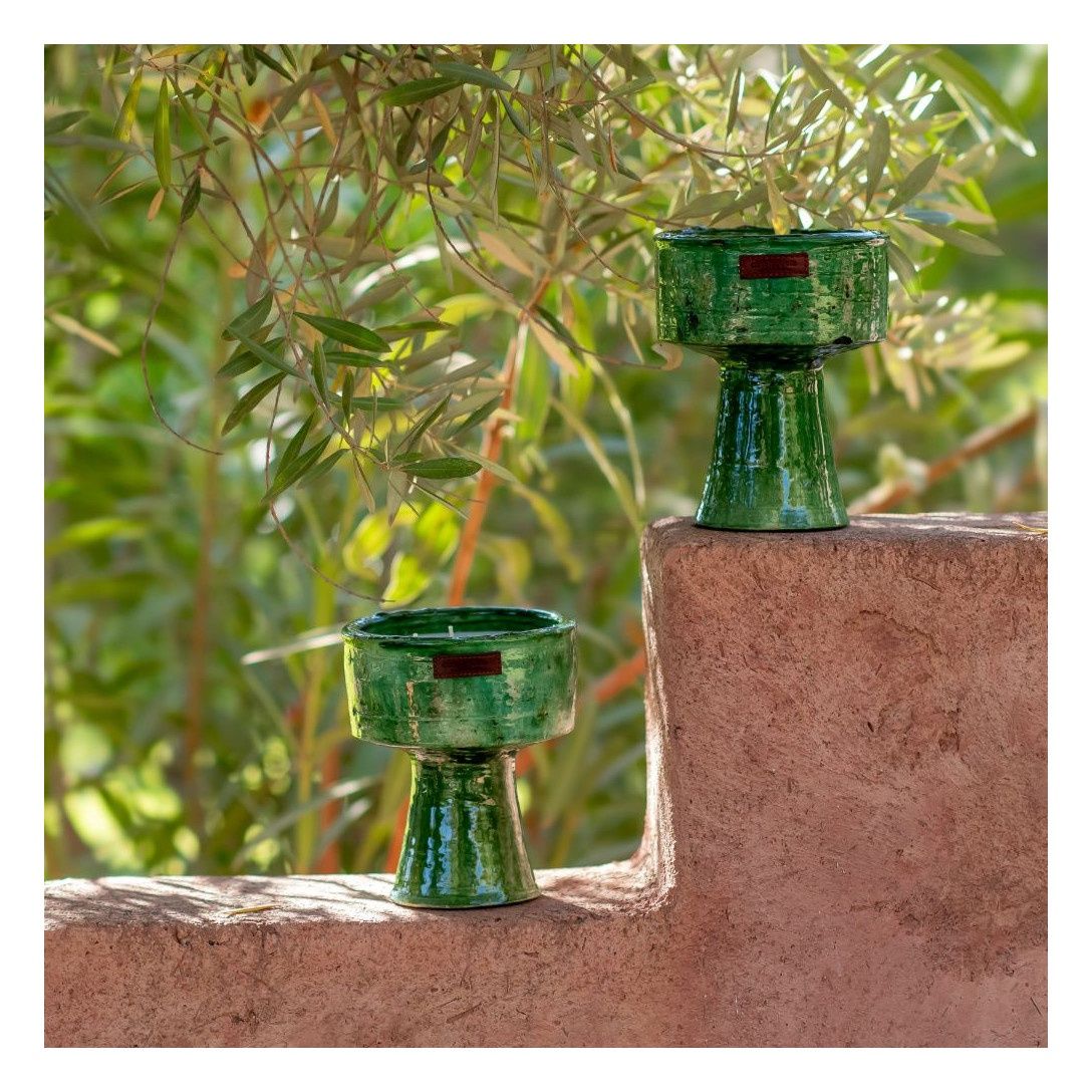 Bougie Coupe Tamegroute Vert - Menthe Thé