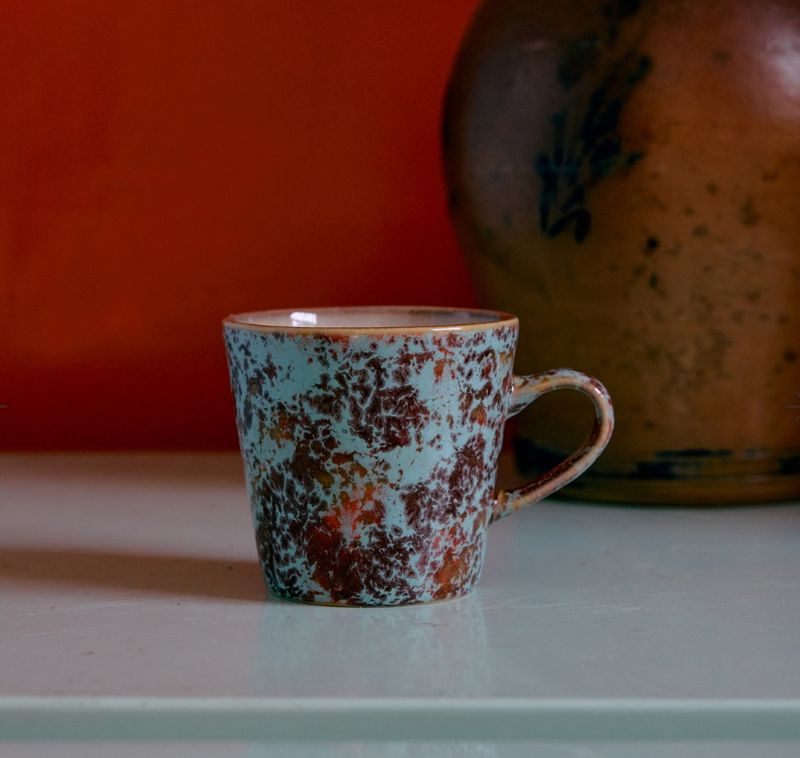 70's ceramics: americano mug, patina