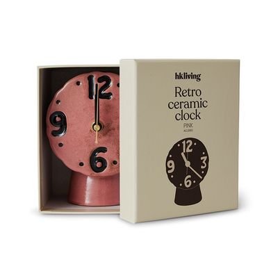 Retro ceramics clock pink