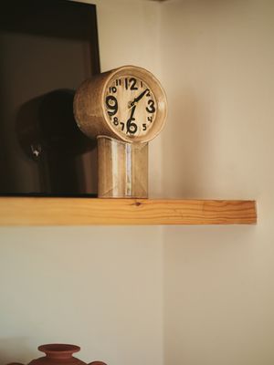 Retro ceramics clock cream