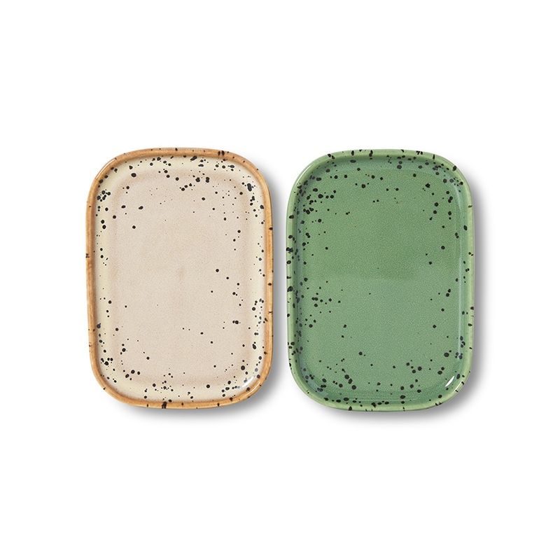 70's ceramics: small trays crayon (set of 2)