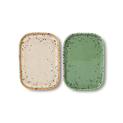 70's ceramics: small trays crayon (set of 2)