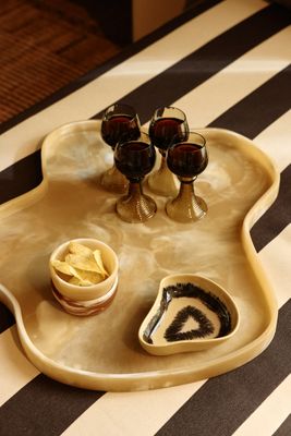 Patio large tray cream