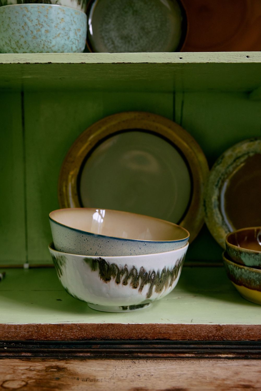 70's ceramics: ramen bowls, minimalist (set of 2)