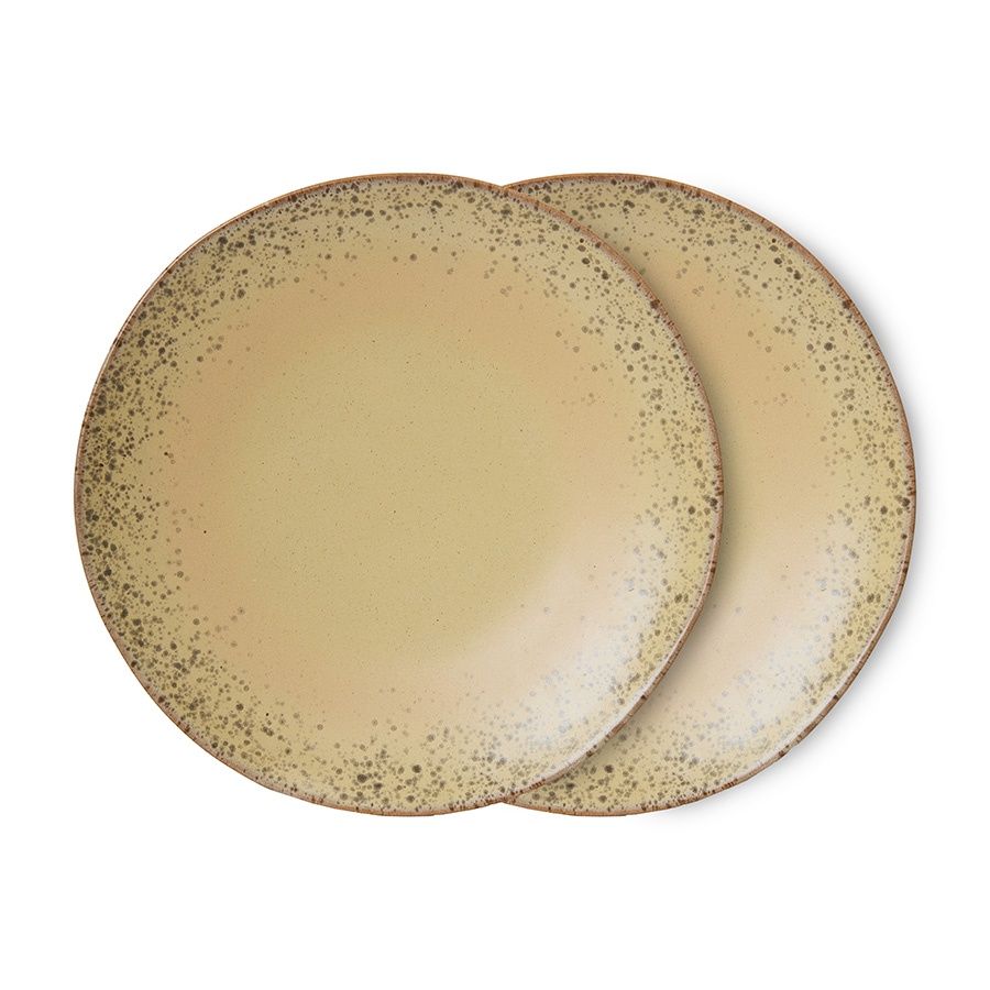 70's ceramics: dinner plates grit (set of 2)