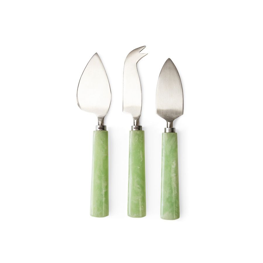 Cheese knives, sage (set of 3)