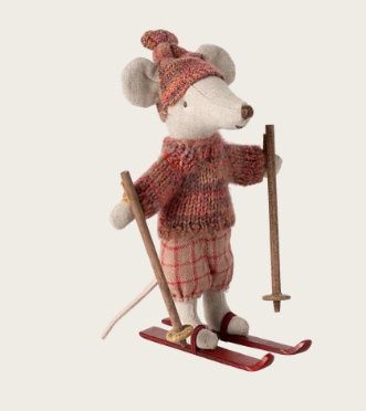 Winter muis ski - grote zus