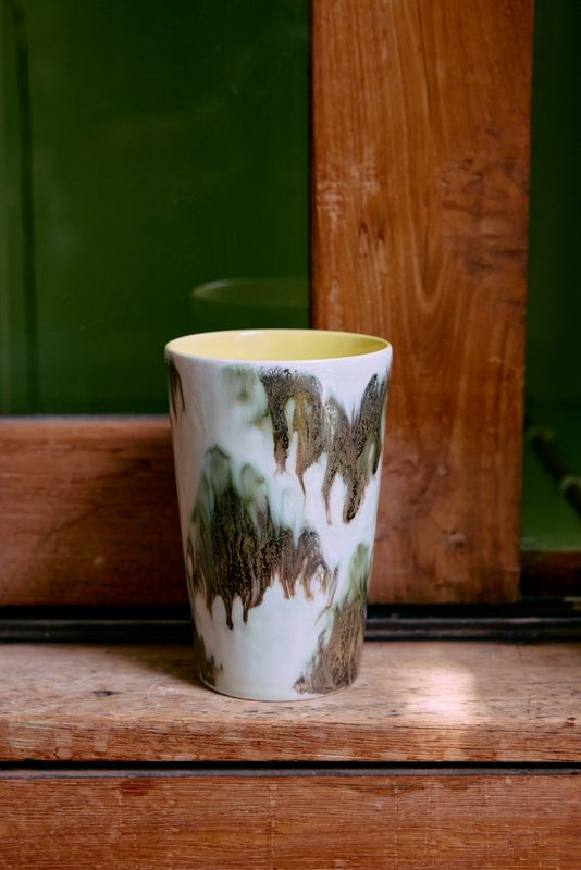 70's ceramics:tea mug, tide