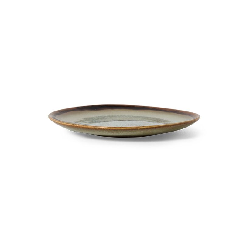 70's ceramics: dessert plate, contrast (set of 2)