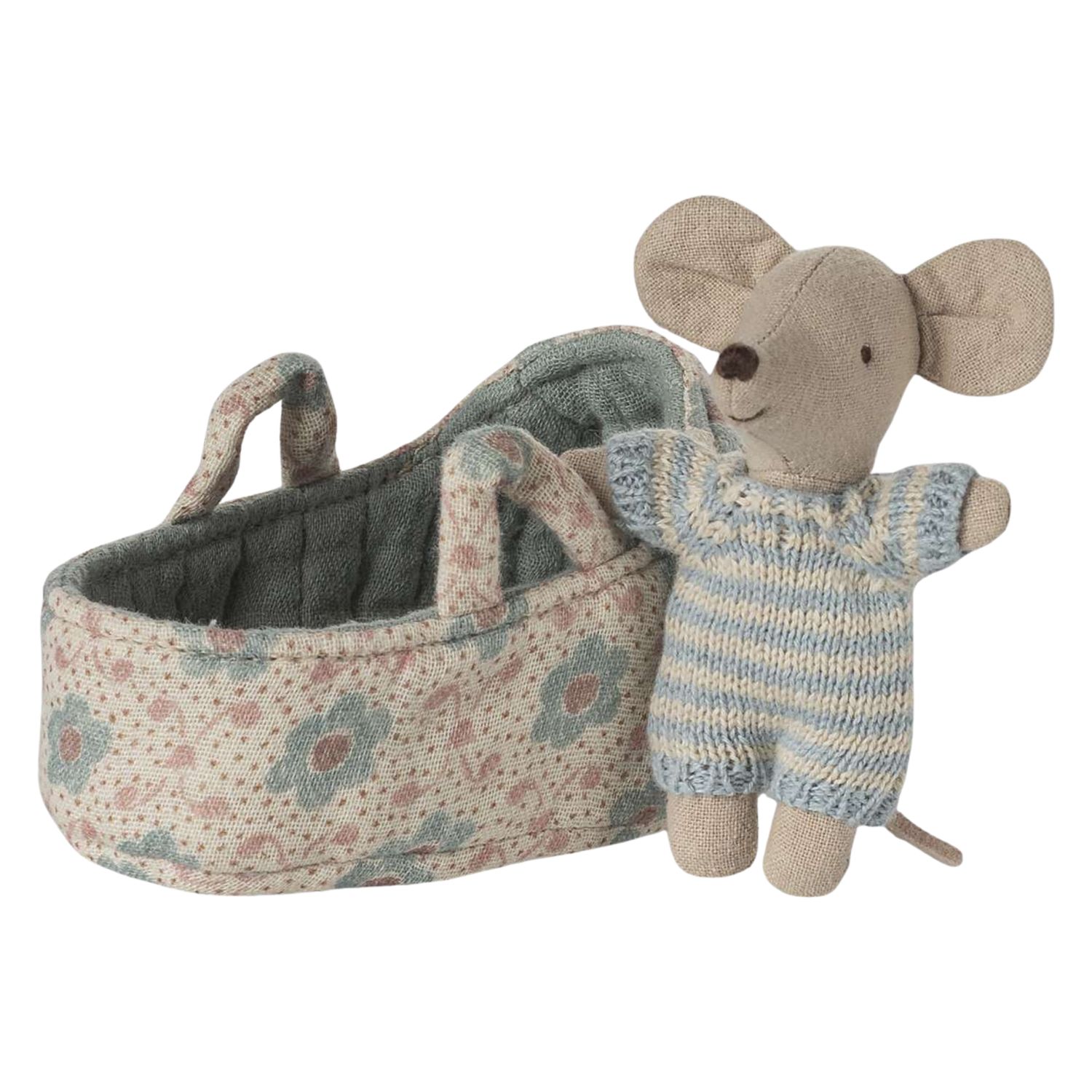 Babymuisje in draagmand - Blauw