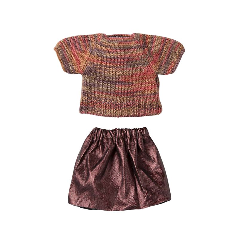 Rokje en gebreid blousje - mama muis