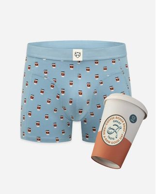 Giftbox Boxer Brief - Blue Take Away Coffee