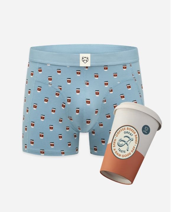 Giftbox Boxer Brief - Blue Take Away Coffee