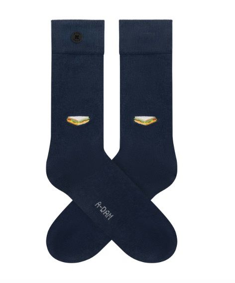 Sokken Casual Navy Sandwich