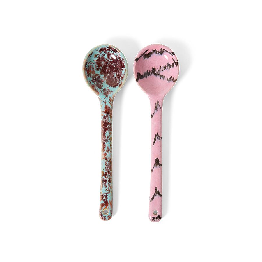 70's ceramics: Serving Spoons (set of 2)