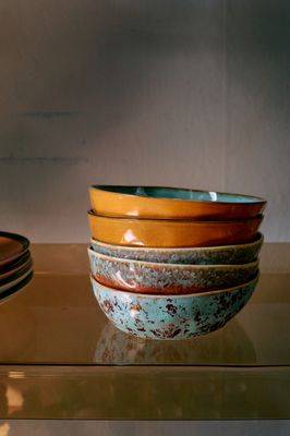 70's ceramics: pasta bowls (set of 2)