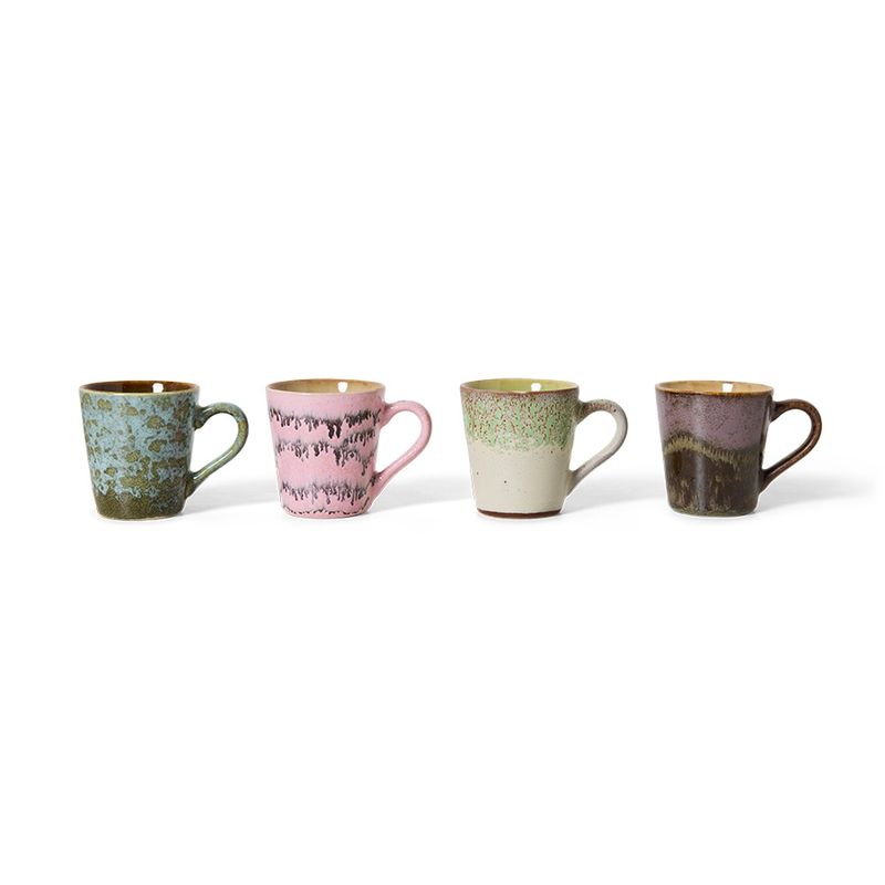 70's ceramics: espresso mugs (set of 4)