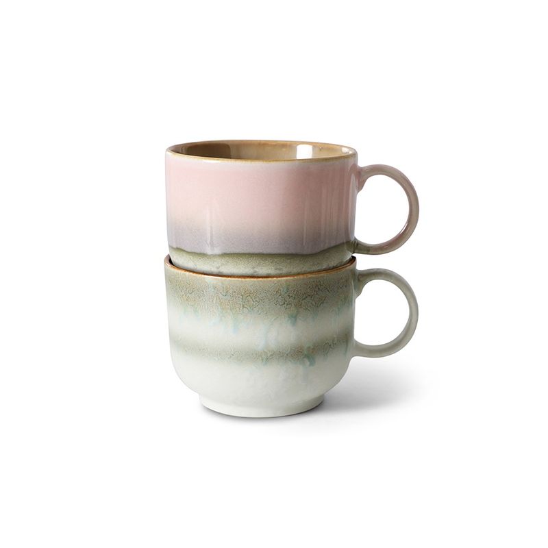 70's ceramics: tea cups (set of 2)