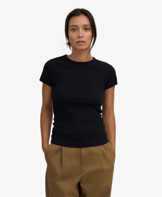 Organic Rib SS T-Shirt korte mouwen