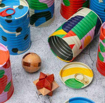 Tinned Goods - Wooden Puzzle Duo