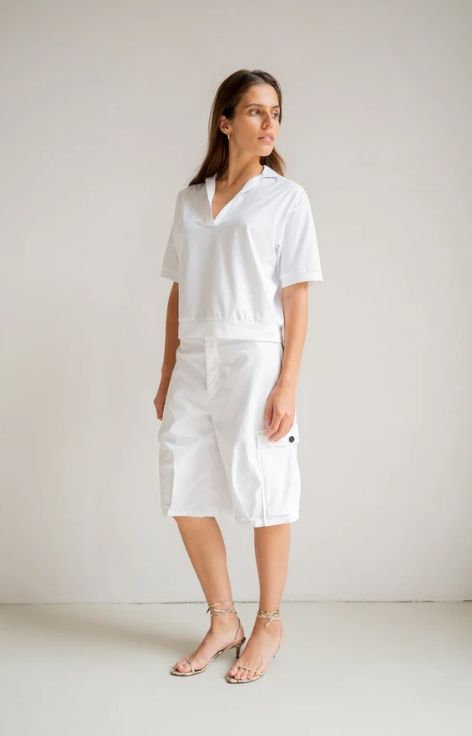 Short met zakken S26, Color: White, Size: 38