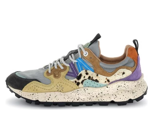 FW26 YAMANO 3 Uni  Suede/ Pony Hair/ Nylon Dark grey - light grey Zucca