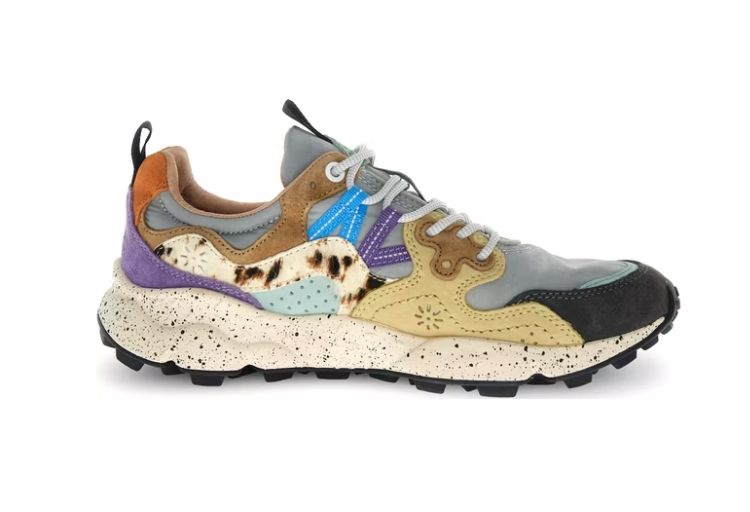 FW26 YAMANO 3 Uni  Suede/ Pony Hair/ Nylon Dark grey - light grey Zucca