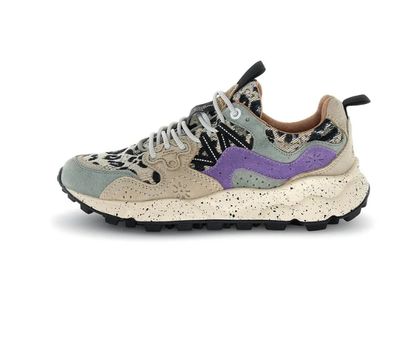 FW26 YAMANO 3 Woman Suede/ Fabric Checked Taupe Cipria Black