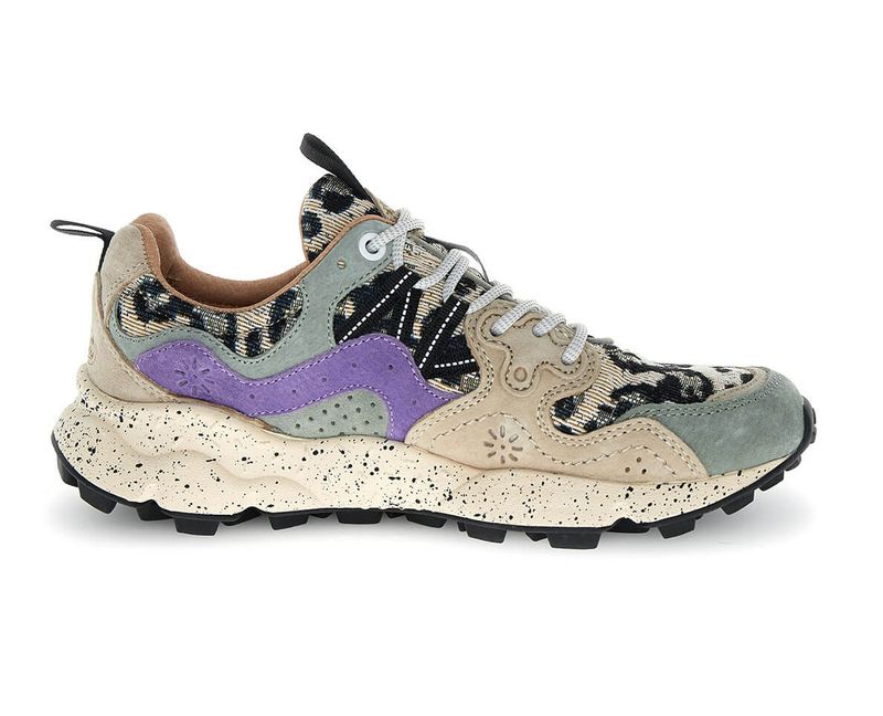 FW26 YAMANO 3 Woman Suede/ Fabric Checked Taupe Cipria Black
