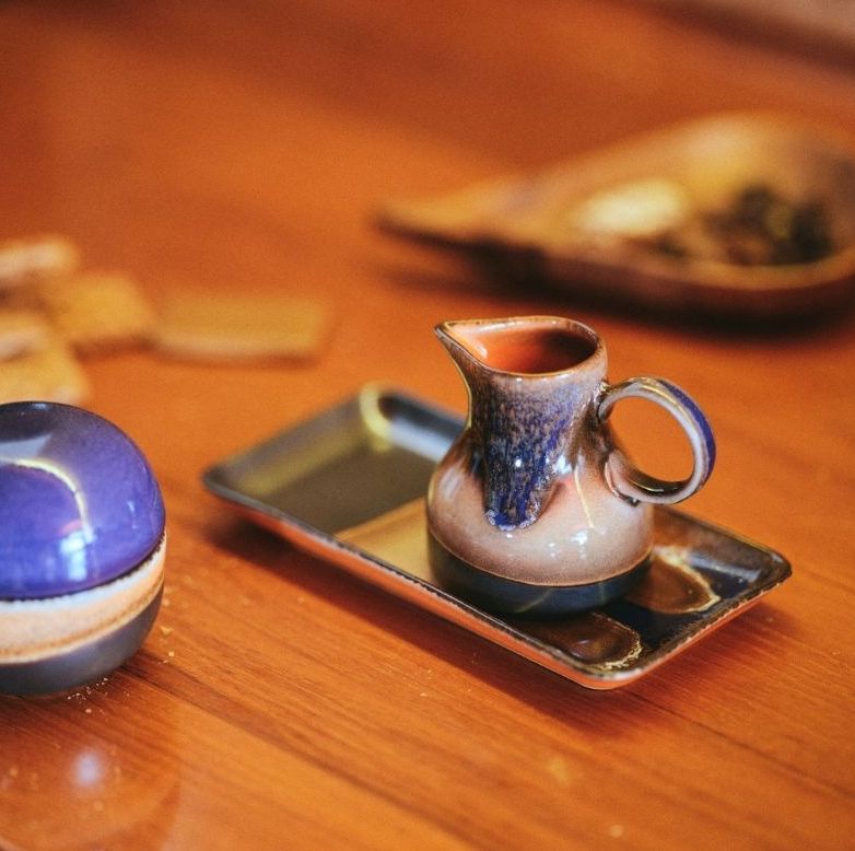 70's ceramics: small tray twenty four hours (set of 2)