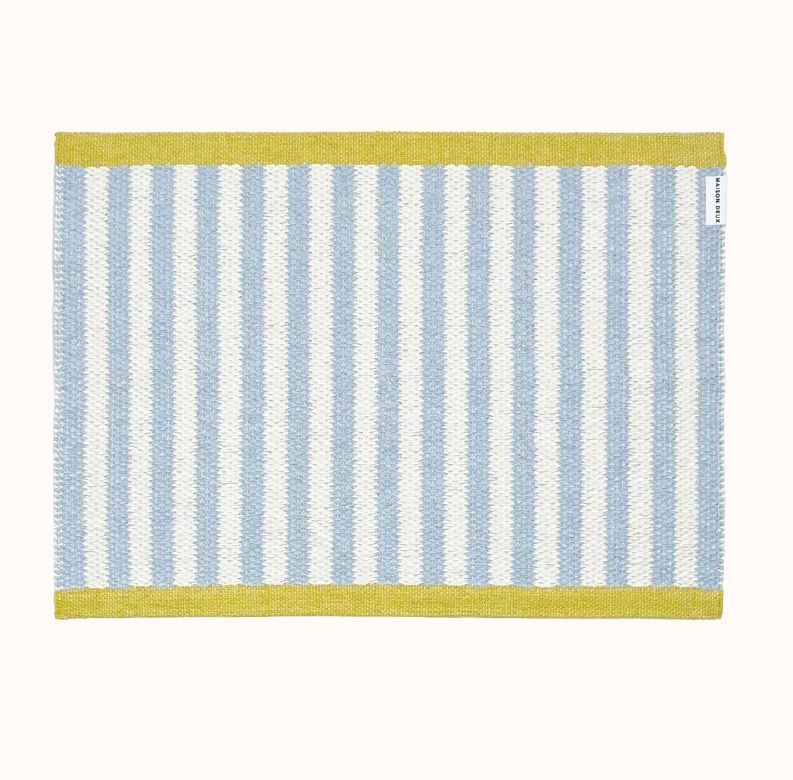 Stripe doormat 50x70, Color: Sky