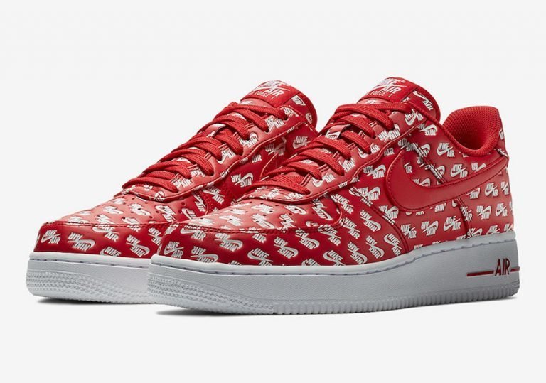 nike air force 1 07 qs red