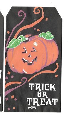 Halloween Trick Or Treat Bag Candy Sack Black Pumpkin