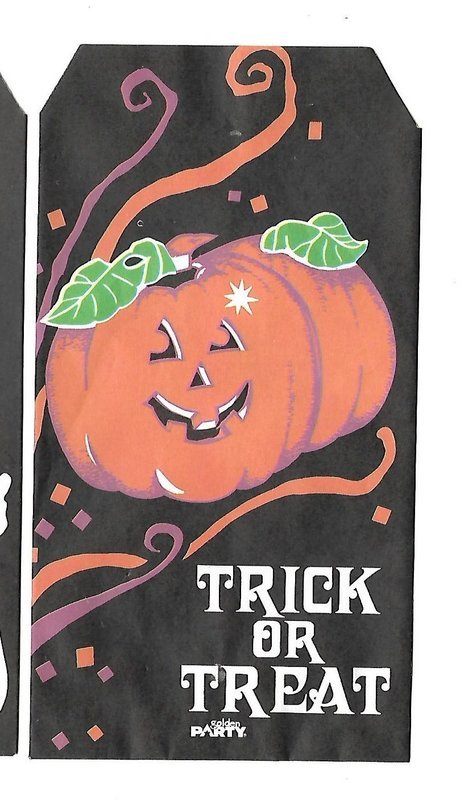 Halloween Trick Or Treat Bag Candy Sack Black Pumpkin