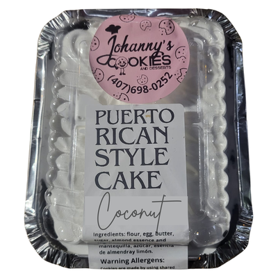 Puerto Rican Style Cake - Coconut