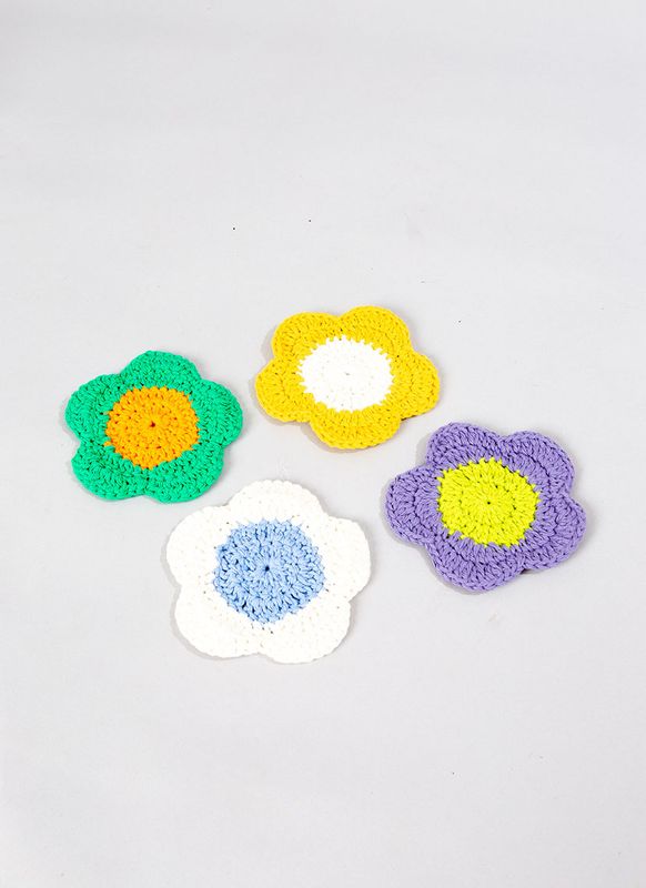Crochet Flower Coasters