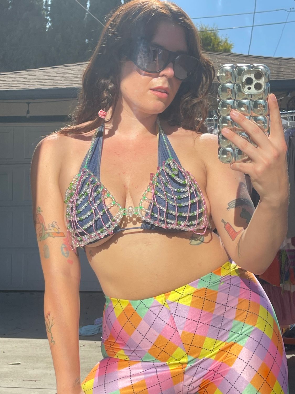 handmade beaded bra