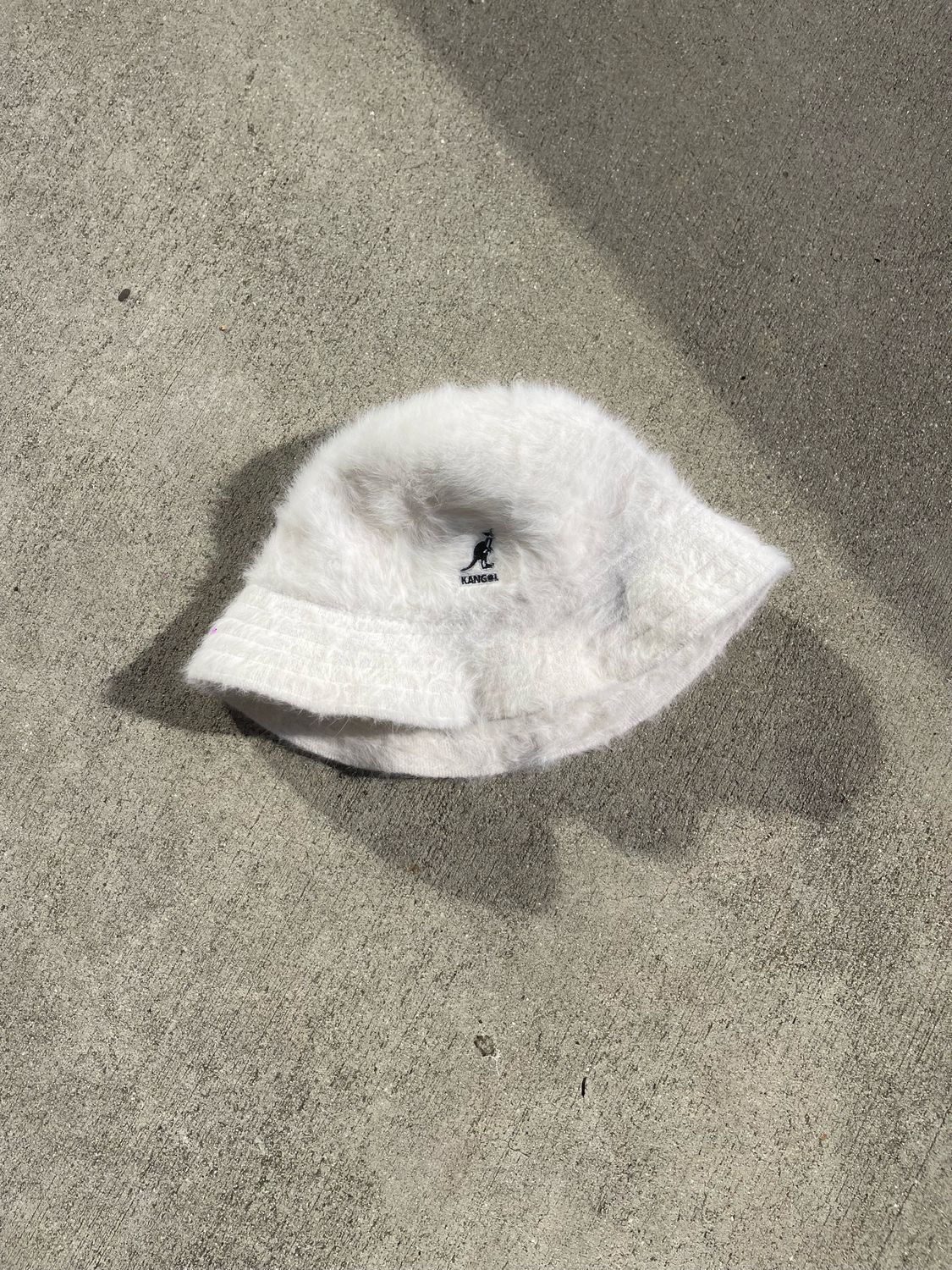 fuzzy kangol bucket hat