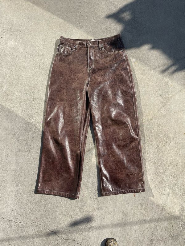 faux leather pants